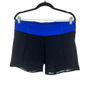 Lululemon Black Shorts with Blue Contrast